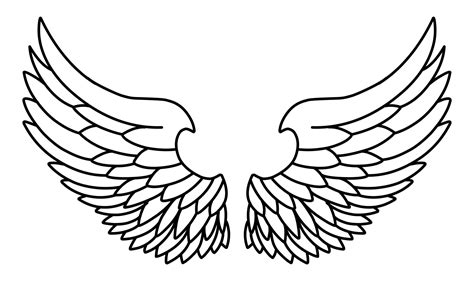 angel wings outline